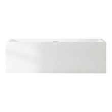 Albany Gloss White Rectangular Acrylic Freestanding Bath with Overflow